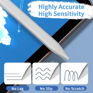 Stylus Pens for Touch Screens, Universal Fine Point iPad Pencil with Magnetic Adsorption Compatible with iPhone/iPad/Samsung/Android/Tablet & Other Touch Screens (White)