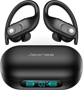 Wireless Earbuds Bluetooth Headphones 130Hrs Playtime with 2500mAh Wireless Charging Case LED Diaplay Hi-Fi Waterproof Over Ear Earphones for Sports Running Workout Gaming